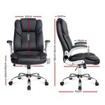 Artiss Executive Office Chair Leather Tilt Black - Flea Market