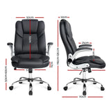 Artiss Executive Office Chair Leather Tilt Black - Flea Market