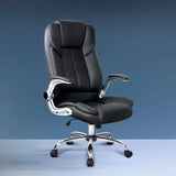 Artiss Executive Office Chair Leather Tilt Black - Flea Market