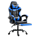 Artiss Gaming Office Chair Recliner Footrest Blue - Flea Market