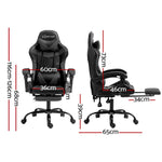 Artiss Gaming Chair Leather - Grey - Flea Market