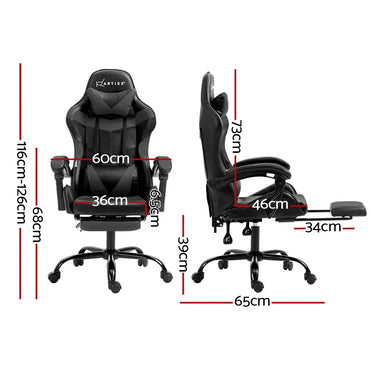 Artiss Gaming Chair Leather - Grey
