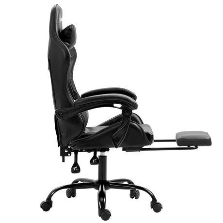 Artiss Gaming Chair Leather - Grey - Flea Market