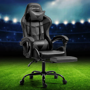 Artiss Gaming Chair Leather - Grey - Flea Market