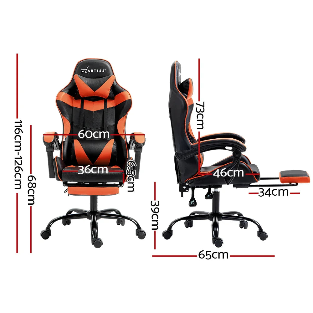 Artiss Gaming Chair - Orange - Flea Market