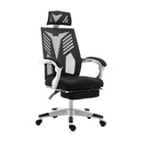 Artiss Mesh Office Chair Recliner Black White - Flea Market