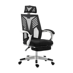 Artiss Mesh Office Chair Recliner Black White - Flea Market