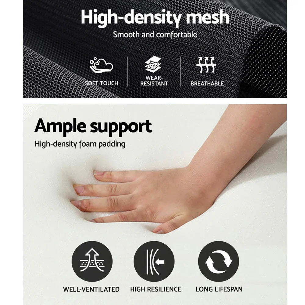 Artiss Mesh Office Chair Recliner Black White - Flea Market