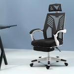 Artiss Mesh Office Chair Recliner Black White - Flea Market