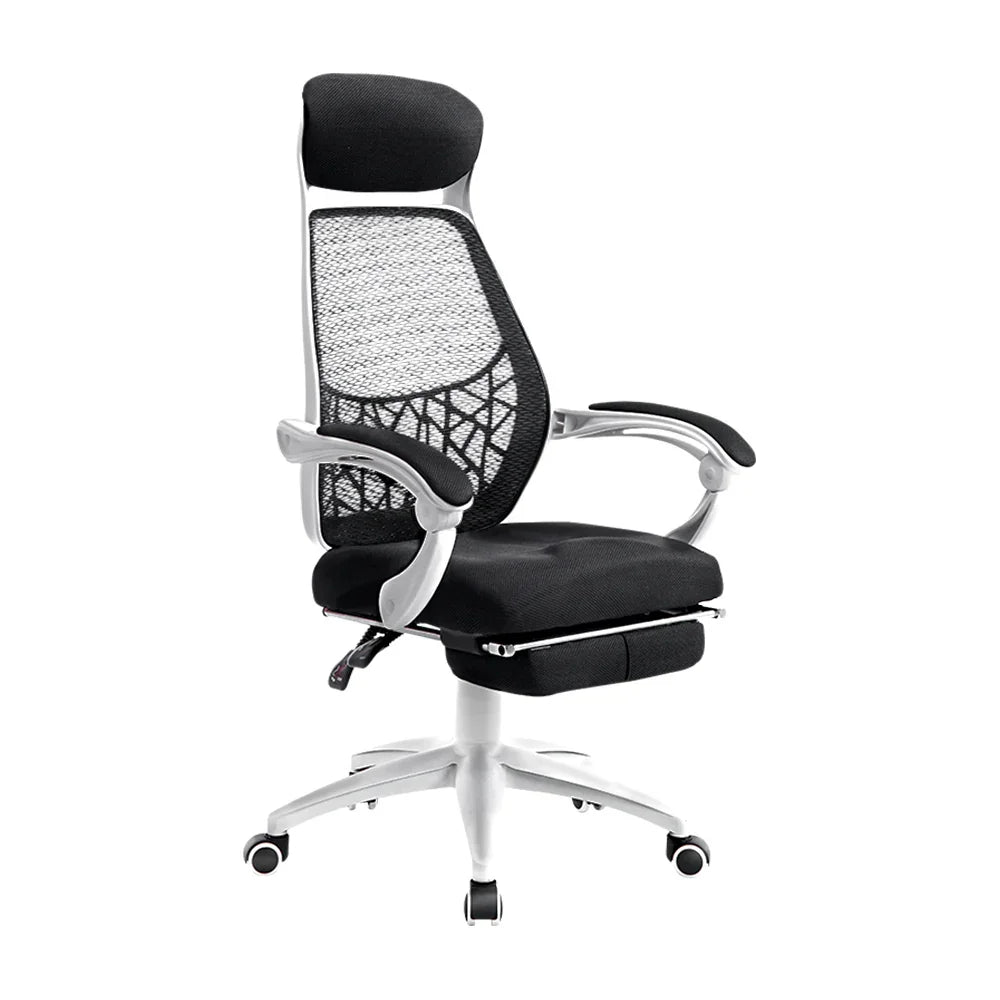 Artiss Mesh Office Chair Recliner Black White - Flea Market