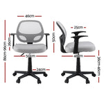 Artiss Mesh Office Chair Computer Gaming Desk Chairs Work Study Mid Back Grey - Flea Market