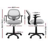 Artiss Mesh Office Chair Computer Gaming Desk Chairs Work Study Mid Back Grey - Flea Market