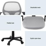Artiss Mesh Office Chair Computer Gaming Desk Chairs Work Study Mid Back Grey - Flea Market