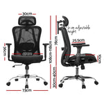 Artiss Ergonomic Office Chair Recline Black - Flea Market