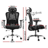 Artiss Ergonomic Office Chair Recline Black - Flea Market