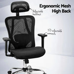 Artiss Ergonomic Office Chair Recline Black - Flea Market