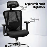 Artiss Ergonomic Office Chair Recline Black - Flea Market