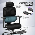 Artiss Ergonomic Office Chair Footrest Black - Flea Market