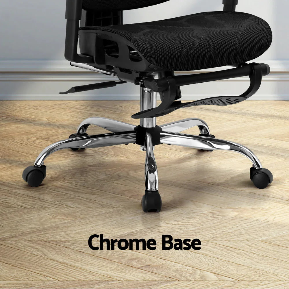 Artiss Ergonomic Office Chair Footrest Black - Flea Market