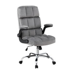 Artiss Office Chair Velvet Seat Racing Gaming Computer Desk Chairs Armrest Grey - Flea Market
