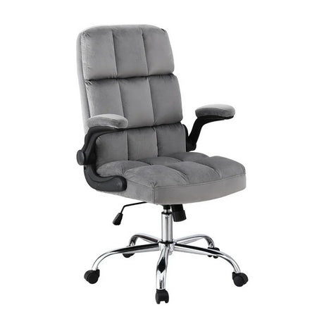 Artiss Office Chair Velvet Seat Racing Gaming Computer Desk Chairs Armrest Grey - Flea Market