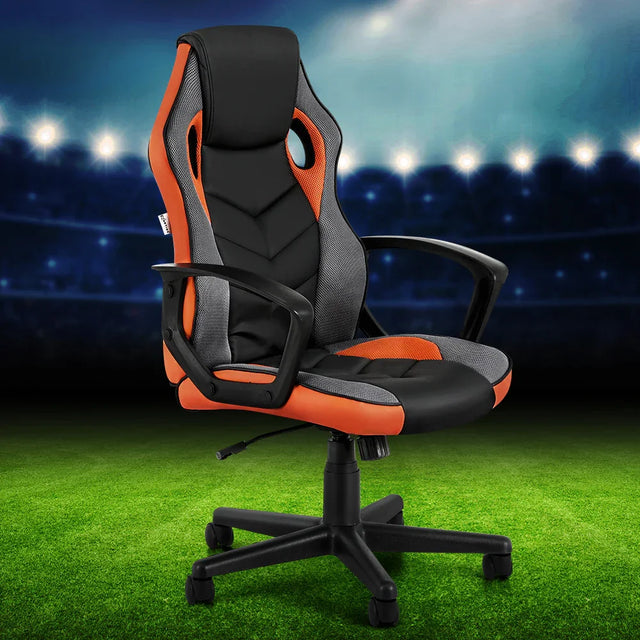 Artiss Gaming Office Chair Computer Executive Racing Chairs High Back Orange - Flea Market