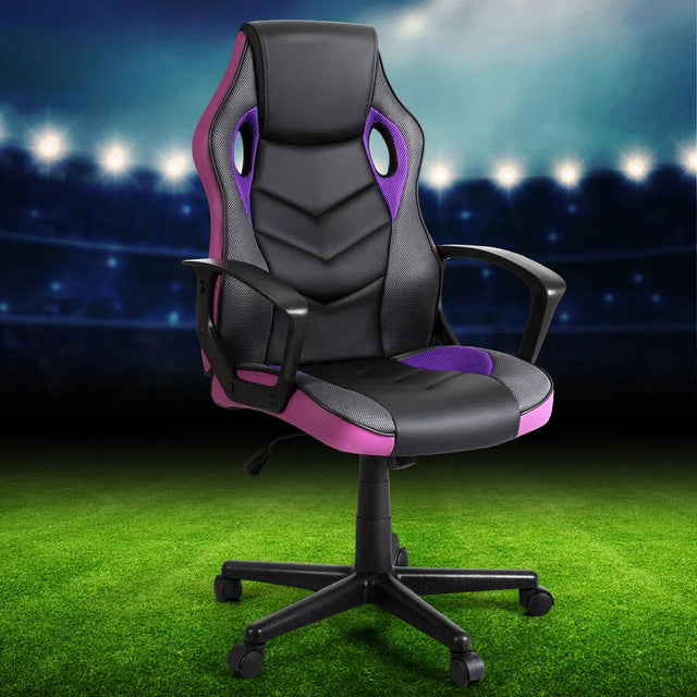 Artiss Gaming Office Chair Computer Chairs Purple - Flea Market