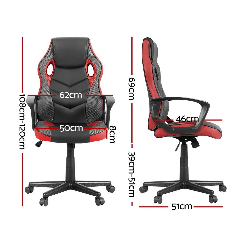 Artiss Gaming Office Chair Computer Chairs Red - Flea Market