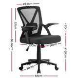 Artiss Mesh Office Chair Mid Back Black - Flea Market