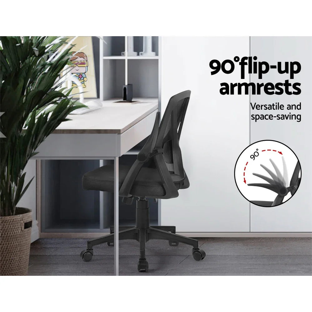 Artiss Mesh Office Chair Mid Back Black - Flea Market