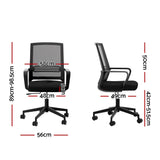 Artiss Mesh Office Chair Computer Gaming Desk Chairs Work Study Mid Back Black - Flea Market