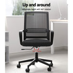 Artiss Mesh Office Chair Computer Gaming Desk Chairs Work Study Mid Back Black - Flea Market