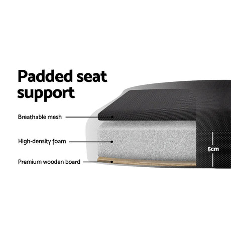 Artiss Mesh Office Chair Computer Gaming Desk Chairs Work Study Mid Back Black - Flea Market