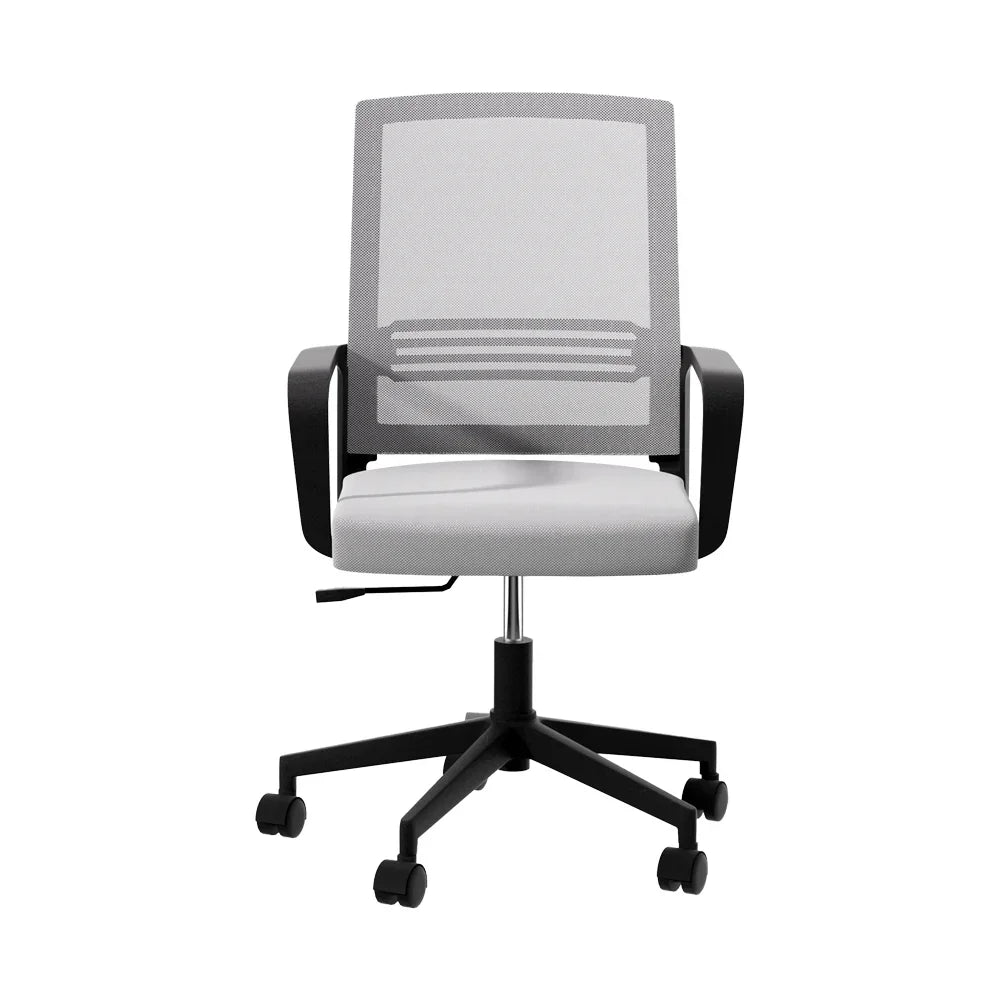 Artiss Mesh Office Chair Computer Gaming Desk Chairs Work Study Mid Back Grey - Flea Market
