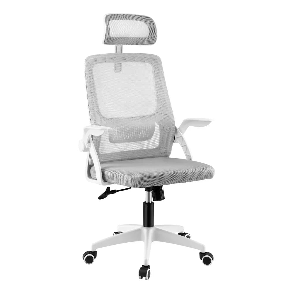 Artiss Ergonomic Office Chair Computer Desk Chairs Headrest Adjustable Grey - Flea Market