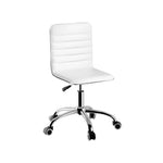 Artiss Office Chair Conference Chairs PU Leather Low Back White - Flea Market