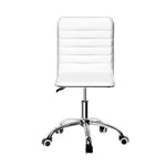 Artiss Office Chair Conference Chairs PU Leather Low Back White - Flea Market