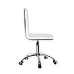 Artiss Office Chair Conference Chairs PU Leather Low Back White - Flea Market