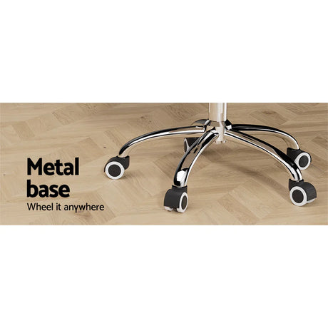 Artiss Office Chair Conference Chairs PU Leather Low Back White - Flea Market