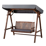 Gardeon Wooden Swing Chair Garden Bench Canopy 3 Seater Outdoor Furniture - Flea Market