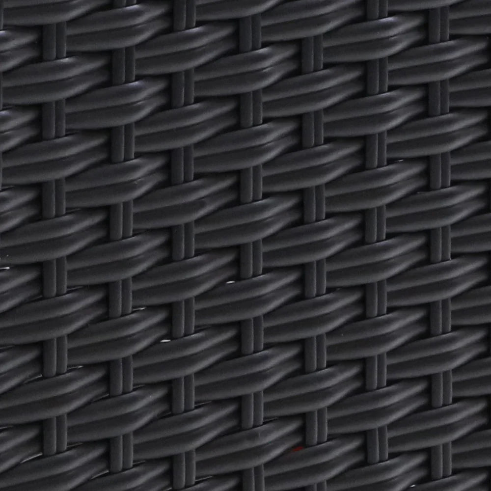 Gardeon 5PC Recliner Chairs Table Sun lounge Wicker Outdoor Furniture Adjustable Black - Flea Market