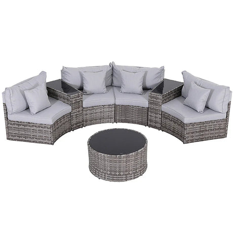 Gardeon 4 Seater Outdoor Sofa Set 7PCS Table Chair Set - Flea Market