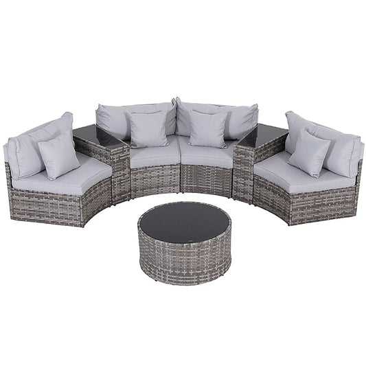 Gardeon 4 Seater Outdoor Sofa Set 7PCS Table Chair Set