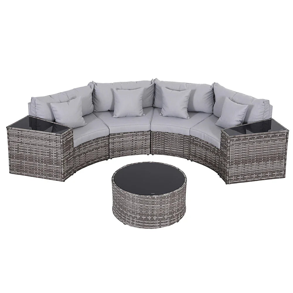 Gardeon 4 Seater Outdoor Sofa Set 7PCS Table Chair Set