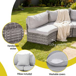 Gardeon 4 Seater Outdoor Sofa Set 7PCS Table Chair Set - Flea Market