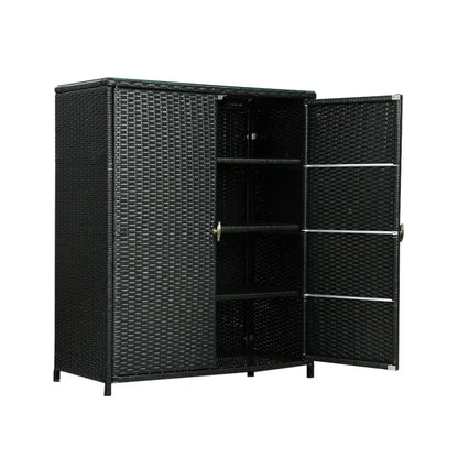 Gardeon Outdoor Storage Cabinet Box Garage Wicker Shelf Chest Garden Shed Tools - Flea Market