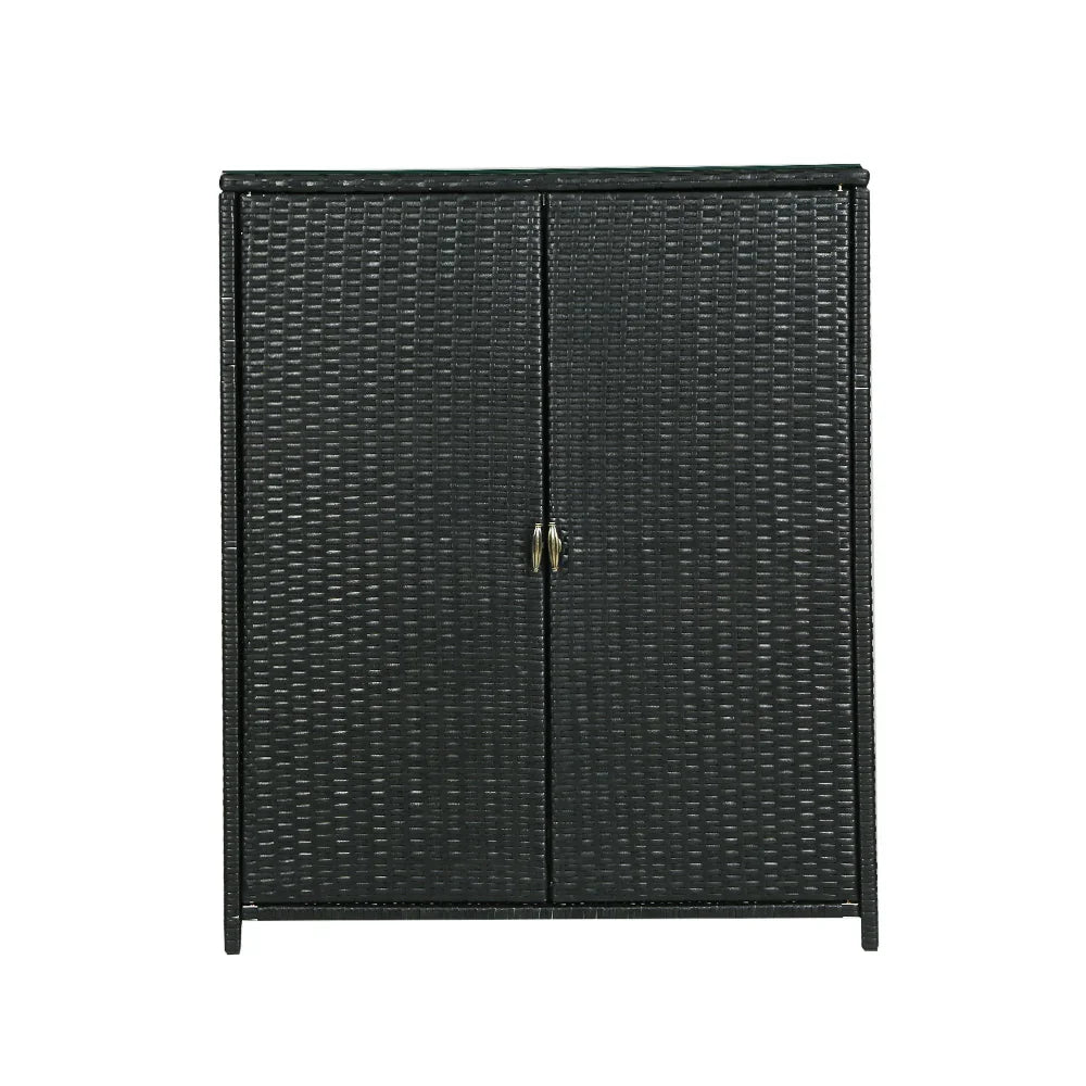 Gardeon Outdoor Storage Cabinet Box Garage Wicker Shelf Chest Garden Shed Tools - Flea Market