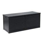 Outdoor Storage Box 490L Container Lockable Garden Bench Shed Tools Toy All Black - Flea Market