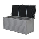 Outdoor Storage Box 490L Container Lockable Garden Bench Tools Toy Shed Black - Flea Market