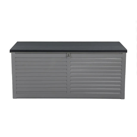Outdoor Storage Box 490L Container Lockable Garden Bench Tools Toy Shed Black - Flea Market